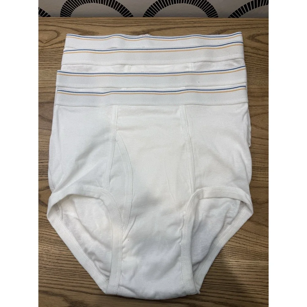 Vtg 4 Pairs Fruit Of The Loom Cotton briefs Underwear Men Sz 34-36 Tighty Whitey